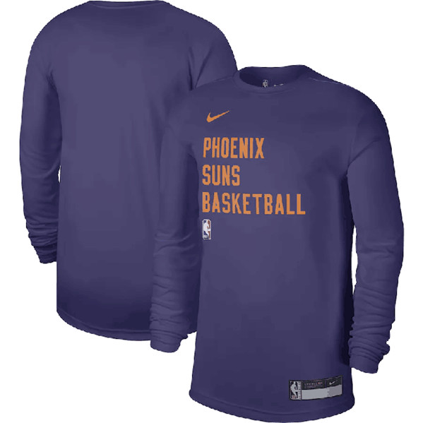 Men's Phoenix Suns Purple 2023/24 Legend On-Court Practice Long Sleeve T-Shirt